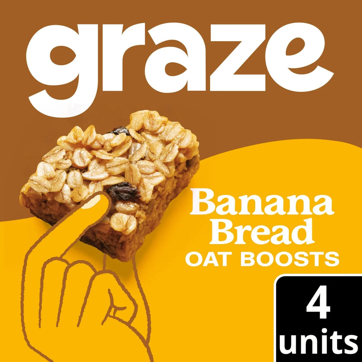 GRAZE BANANA BREAD OAT BOOST FLAPJACKS (30g) x 4
