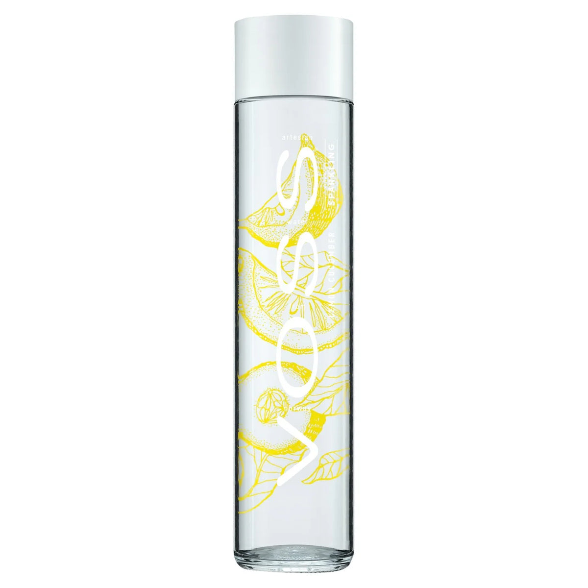 VOSS SPARKLING WATER LEMON CUCUMBER GLASS (375ml) x 12