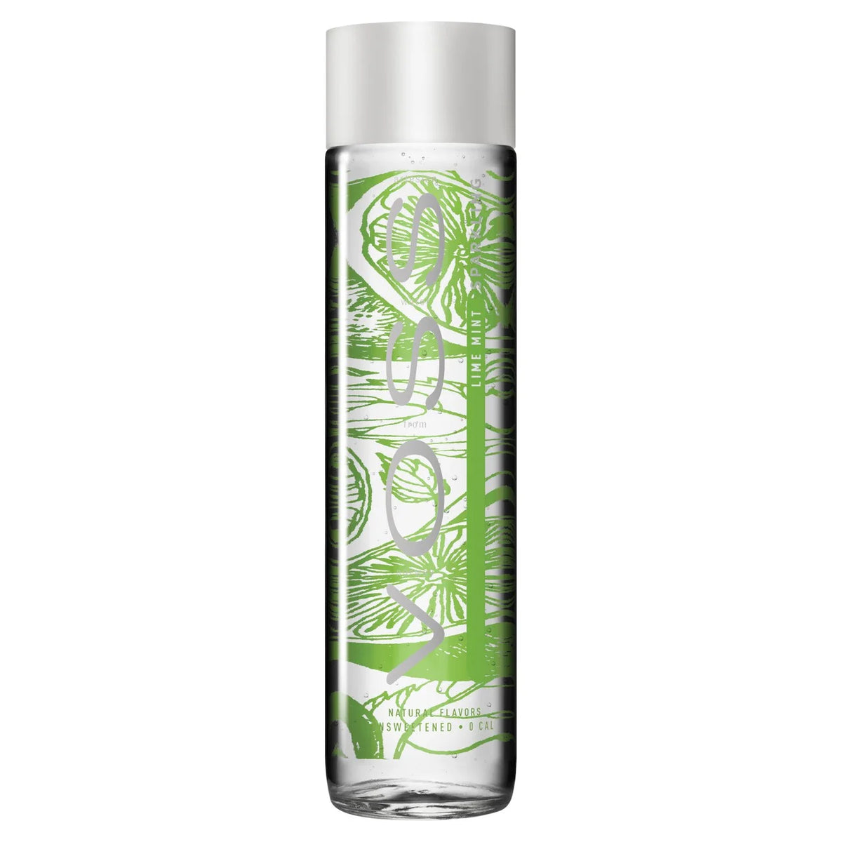 VOSS SPARKLING WATER LIME MINT GLASS (375ml) x 12