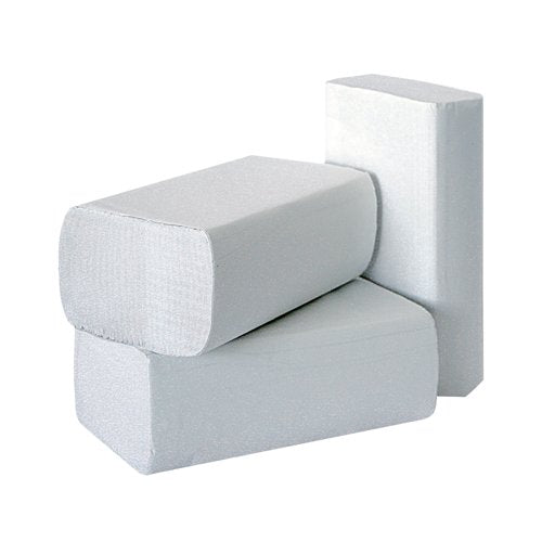 2WORK 1-PLY HAND TOWELS 240X220MM WHITE (PK OF 3000)