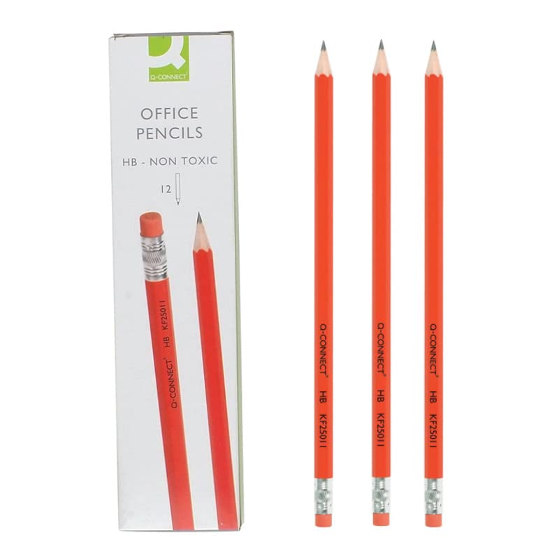 Q-CONNECT HB RUBBER TIPPED OFFICE PENCIL (12 PACK) KF25011