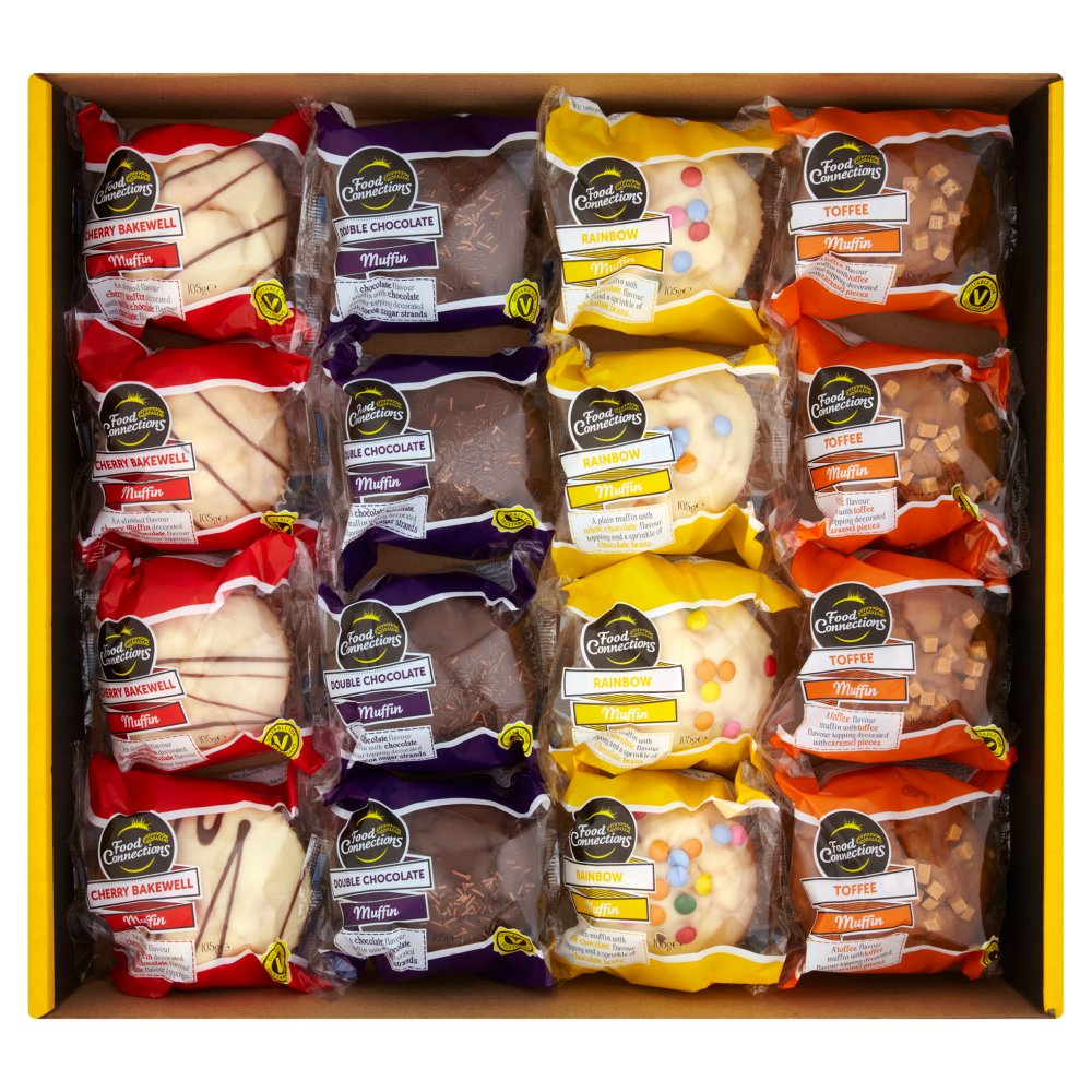 FOOD CONNECTIONS UNTOPPED MIXED MUFFINS x 16