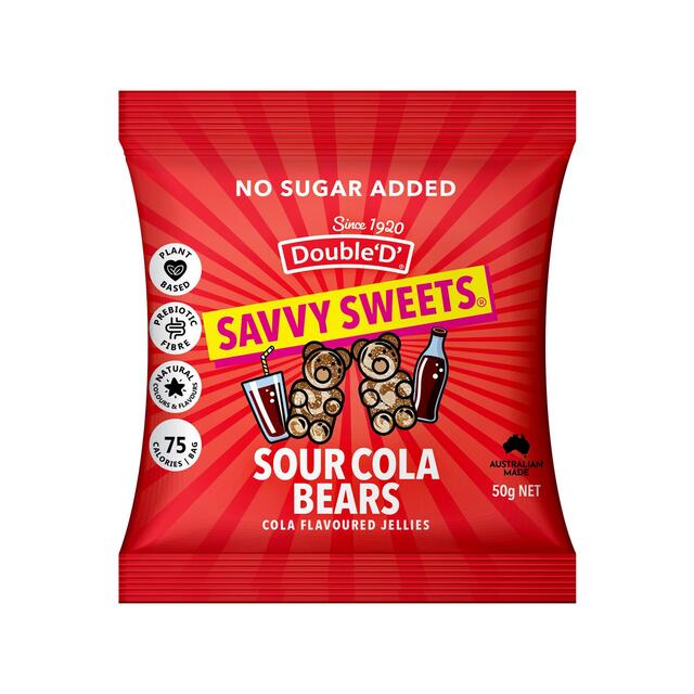 SAVVY SWEETS SOUR COLA BEARS (50g) x 12