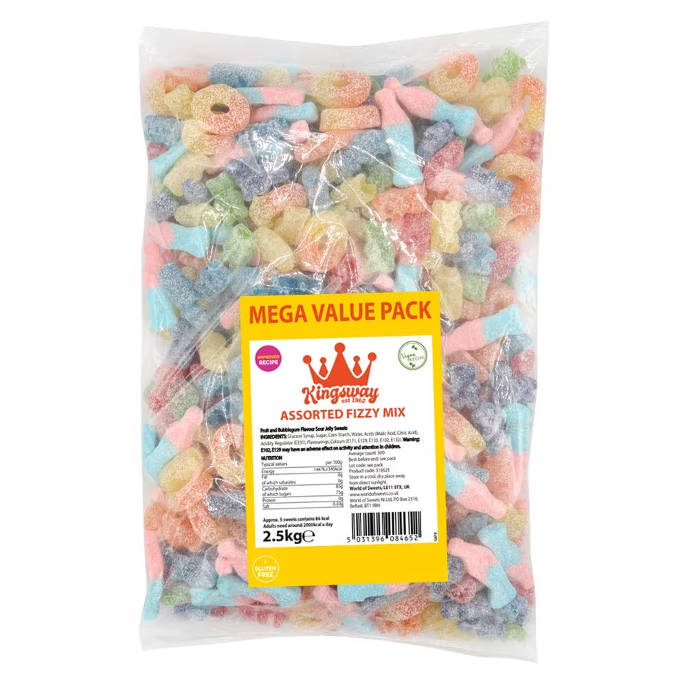 VEGAN ASSORTED FIZZY MIX - 1X2.5KG