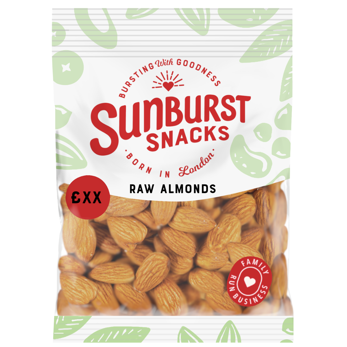 SUNBURST RAW ALMONDS (55g) x 14