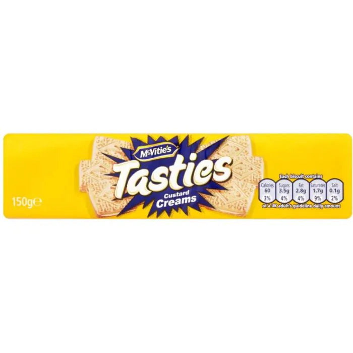 MCVITIES TASTIES CUSTARD CREAMS (150g) x 12