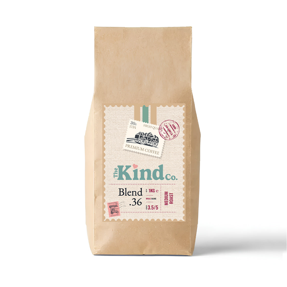 Kind Coffee Blend No.36 100% Arabica Beans (1kg) x 6