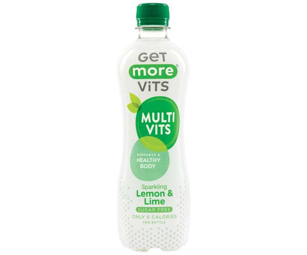 GET MORE VITS MULTIVITAMIN SPARKLING LEMON & LIME BOTTLES (500ML) x 12