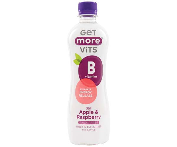 GET MORE VITS B STILL APPLE & RASPBERRY BOTTLE (500ml) X 12