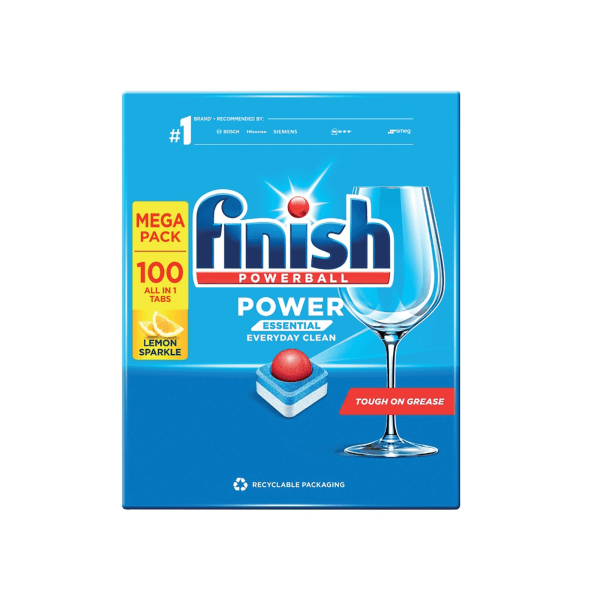 FINISH POWER ESSENTIAL ALL IN ONE LEMON TABS 100S