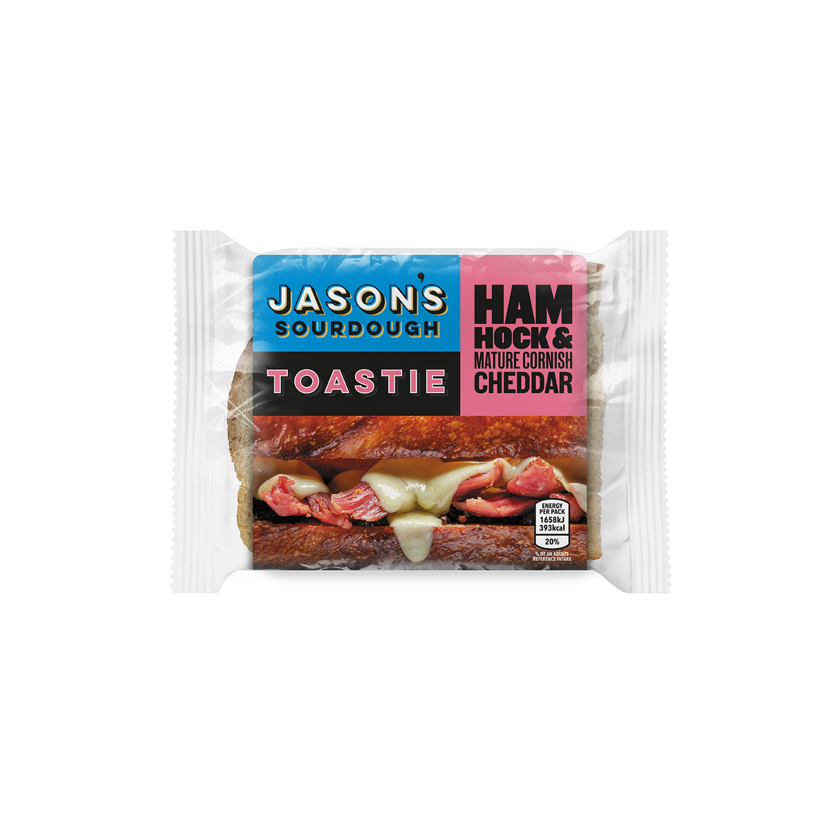 HAM HOCK & MATURE CORNISH CHEDDAR TOASTIE ON JASON'S WHOLEGRAIN SOURDOUGH
