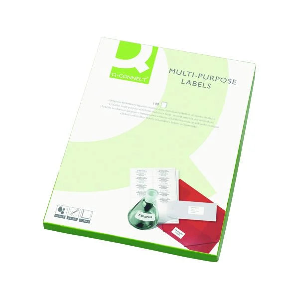 Q-CONNECT MULTIPURPOSE LABELS 199.6X143.5MM 2 PER SHEET WHITE (200 PACK) KF26056