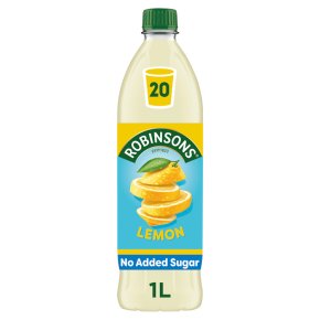ROBINSONS NO ADDED SUGAR LEMON 1L