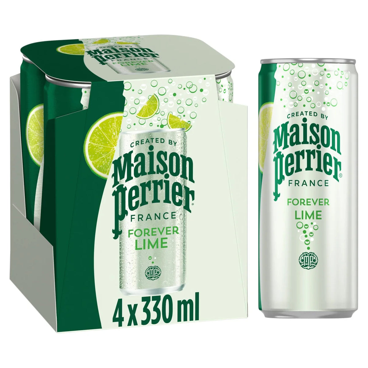 MAISON PERRIER FOREVER LIME SPARKLING WATER (330ml) x 4