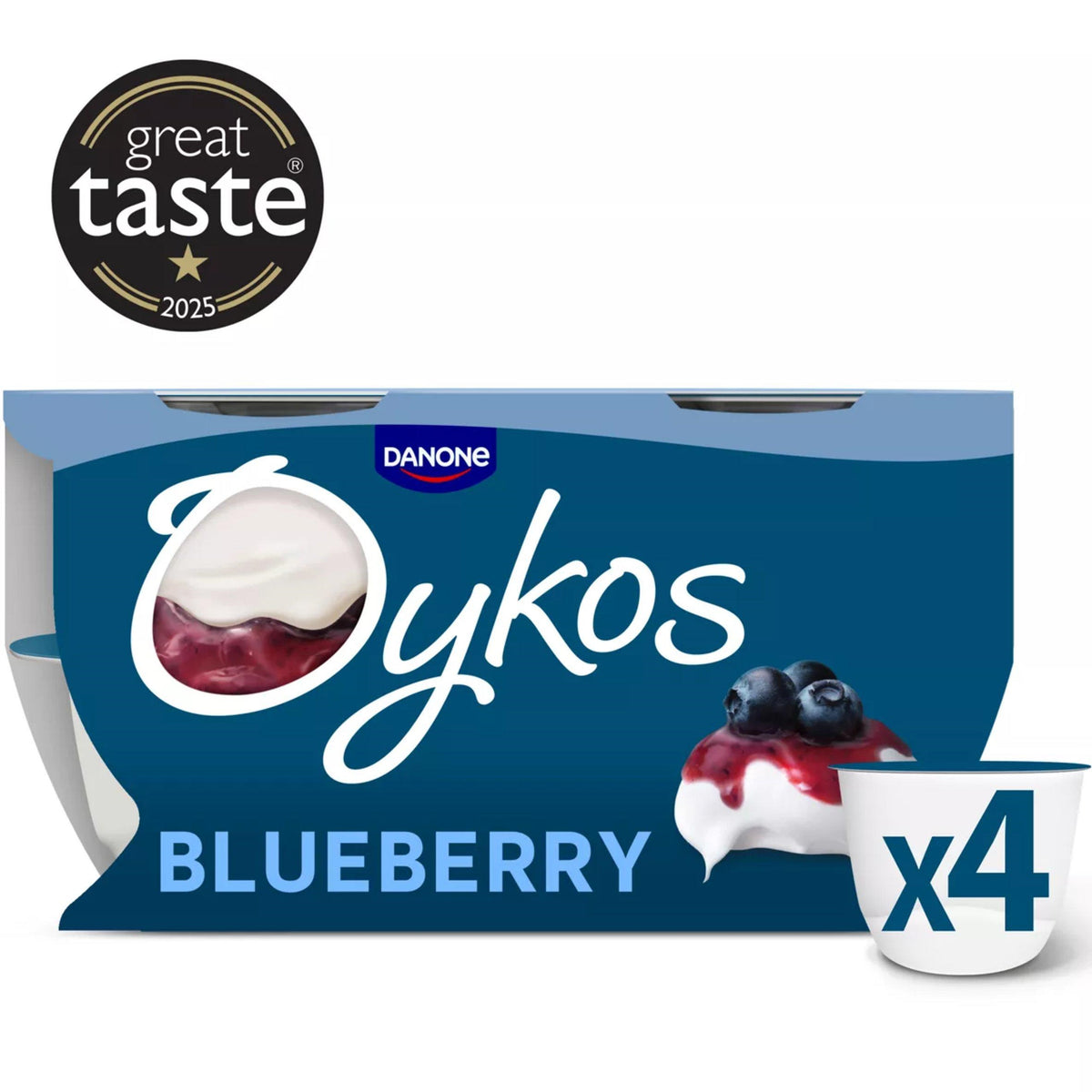 OYKOS BLUEBERRY LUXURY GREEK STYLE YOGURT (4X110g)
