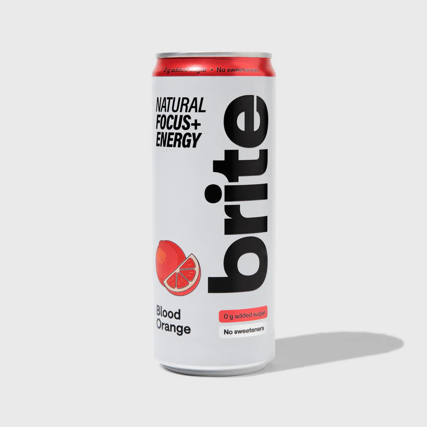 BRITE NATURAL FOCUS BLOOD ORANGE CANS (330ml) x 12