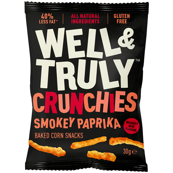 WELL & TRULY CRUNCHIES - SMOKEY PAPRIKA (30g) x 10