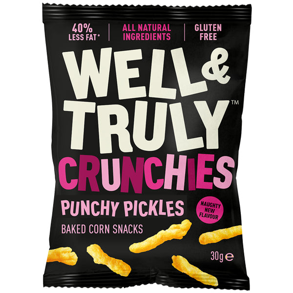WELL & TRULY CRUNCHIES - PUNCHY PICKLES (30g) x 10