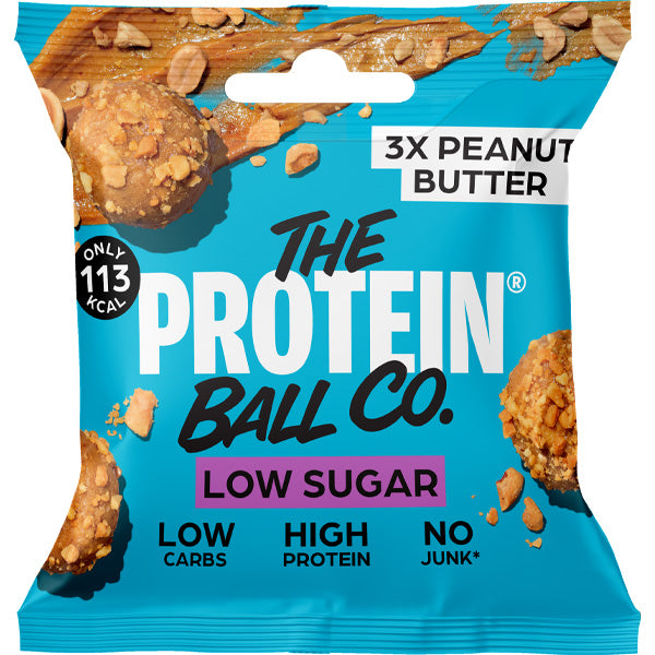THE PROTEIN BALL CO LOW SUGAR PEANUT BUTTER - 20X25G