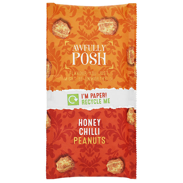 AWFULLY POSH -PAPER -HONEY CHILLI PEANUT SHOT PACK - 18X50G