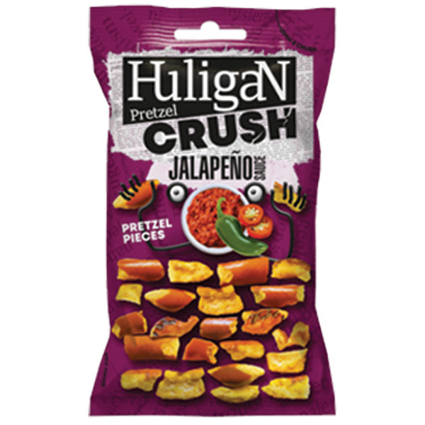 HULIGAN PRETZELS CRUSH - JALAPENO (65g) x 18