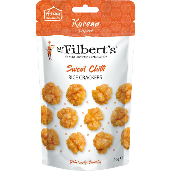 FILBERTS - KOREAN CHILLI RICE CRACKER BITES (40g) x 16