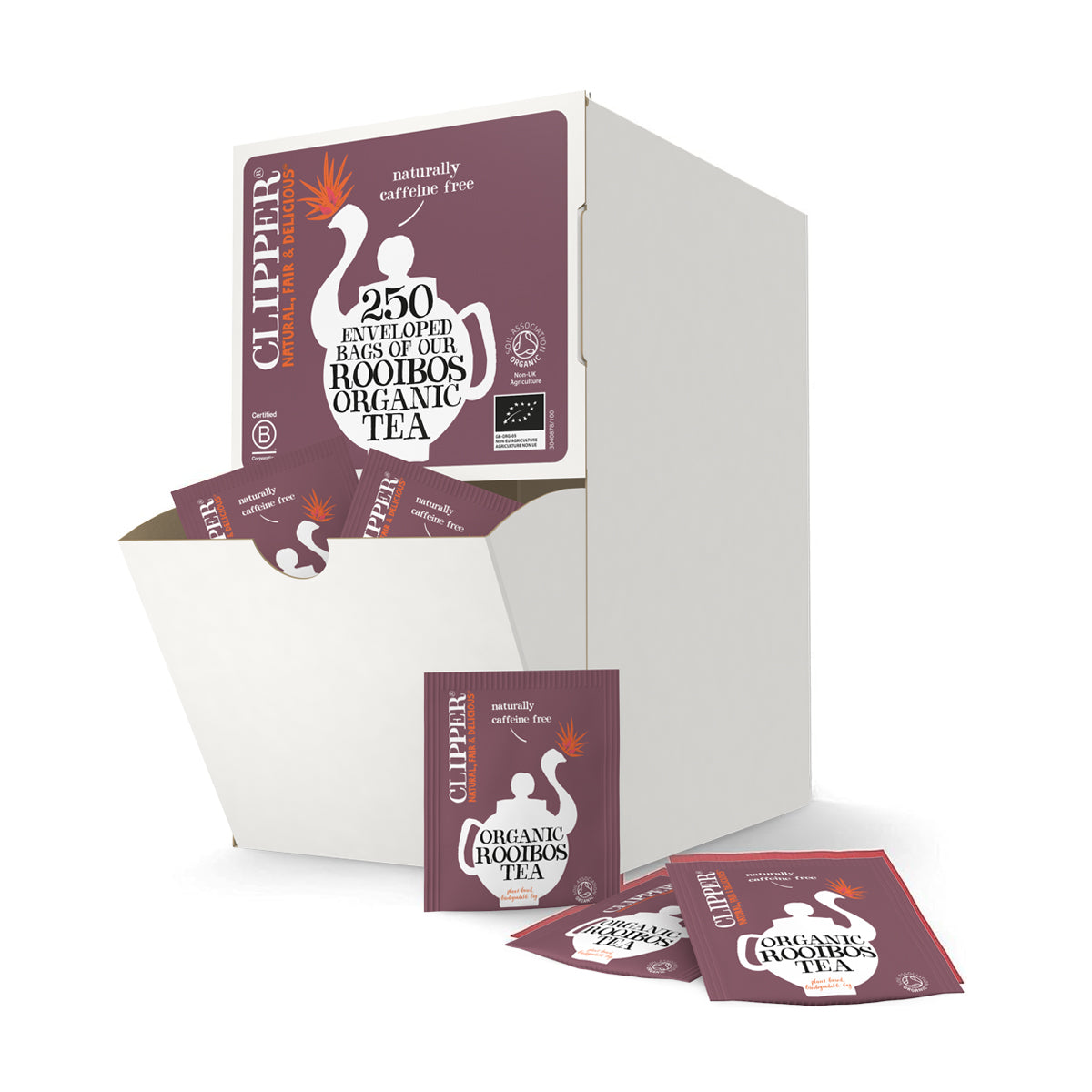 CLIPPER ENVELOPED & TAGGED ORGANIC ROOIBOS TEA BAGS x 250