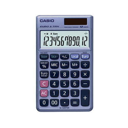 CASIO POCKET 12-DIGIT CALCULATOR SL-320TER+