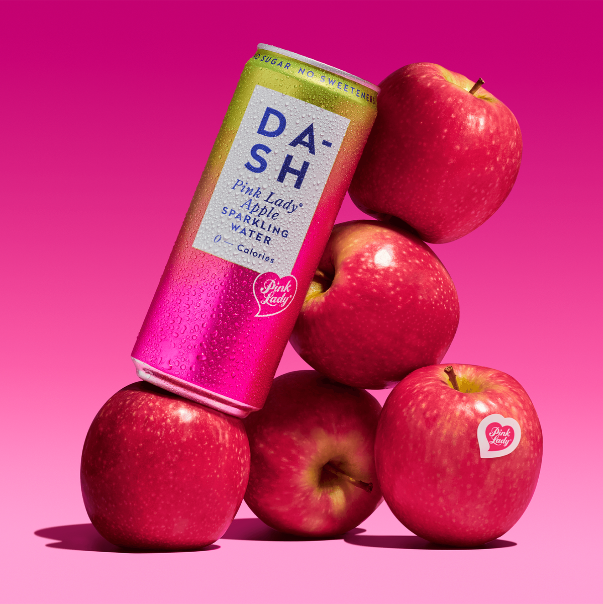 DASH WATER PINK LADY APPLE CANS (330ml) x 12