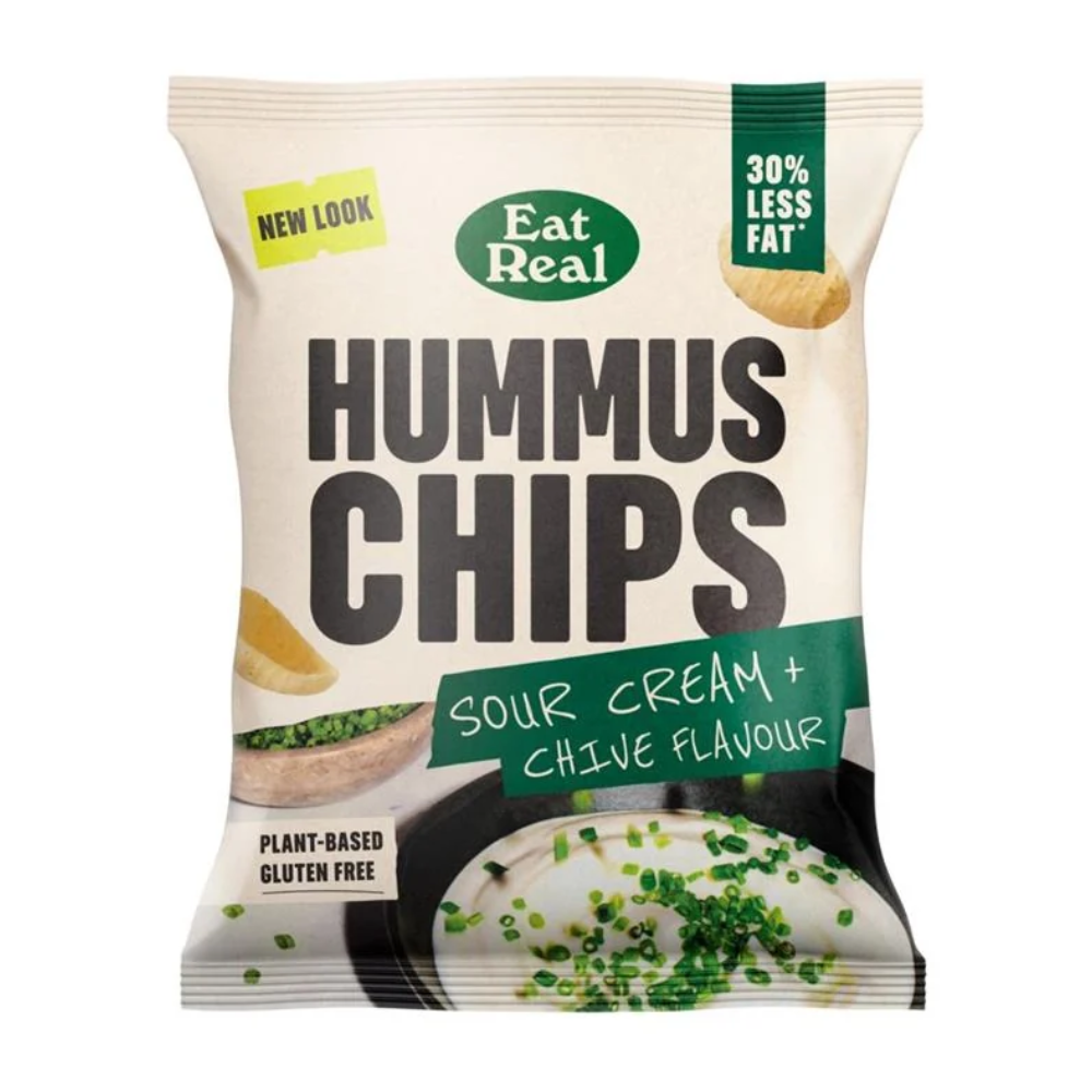 EAT REAL HUMMUS CHIPS SOUR CREAM & CHIVE (45g) x 18