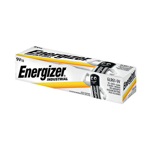 ENERGIZER 9V INDUSTRIAL BATTERIES (PACK OF 12) 636109