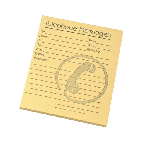 CHALLENGE TELEPHONE MESSAGE PAD 127X102MM YELLOW (PACK OF 10) 100080477