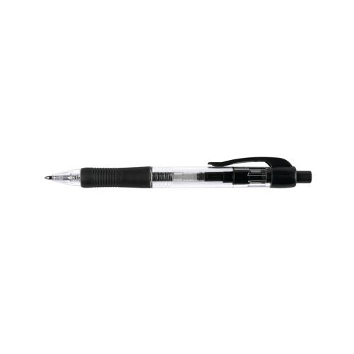Q-CONNECT RETRACTABLE BALLPOINT PEN MEDIUM BLACK (PACK OF 10) KF00267