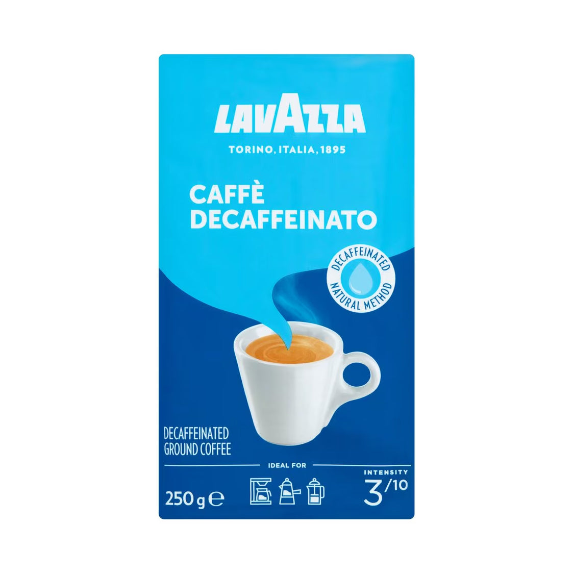 Lavazza Decaffeinated Ground Filter Coffee (250g) x 8