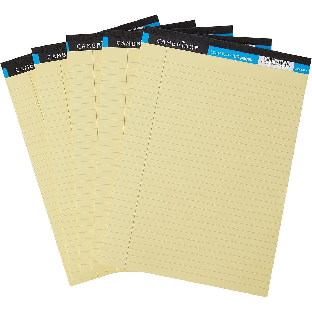 CAMBRIDGE EVERYDAY RULED LEGAL PAD 100 PAGES A4 YELLOW (PACK OF 10) 100080179
