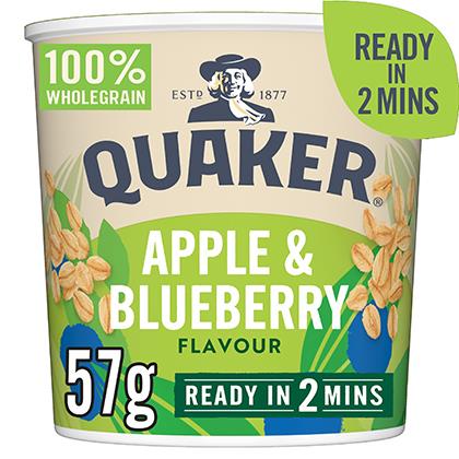 QUAKER OAT SO SIMPLE APPLE & BLUEBERRY PORRIDGE POT (57g) x 8