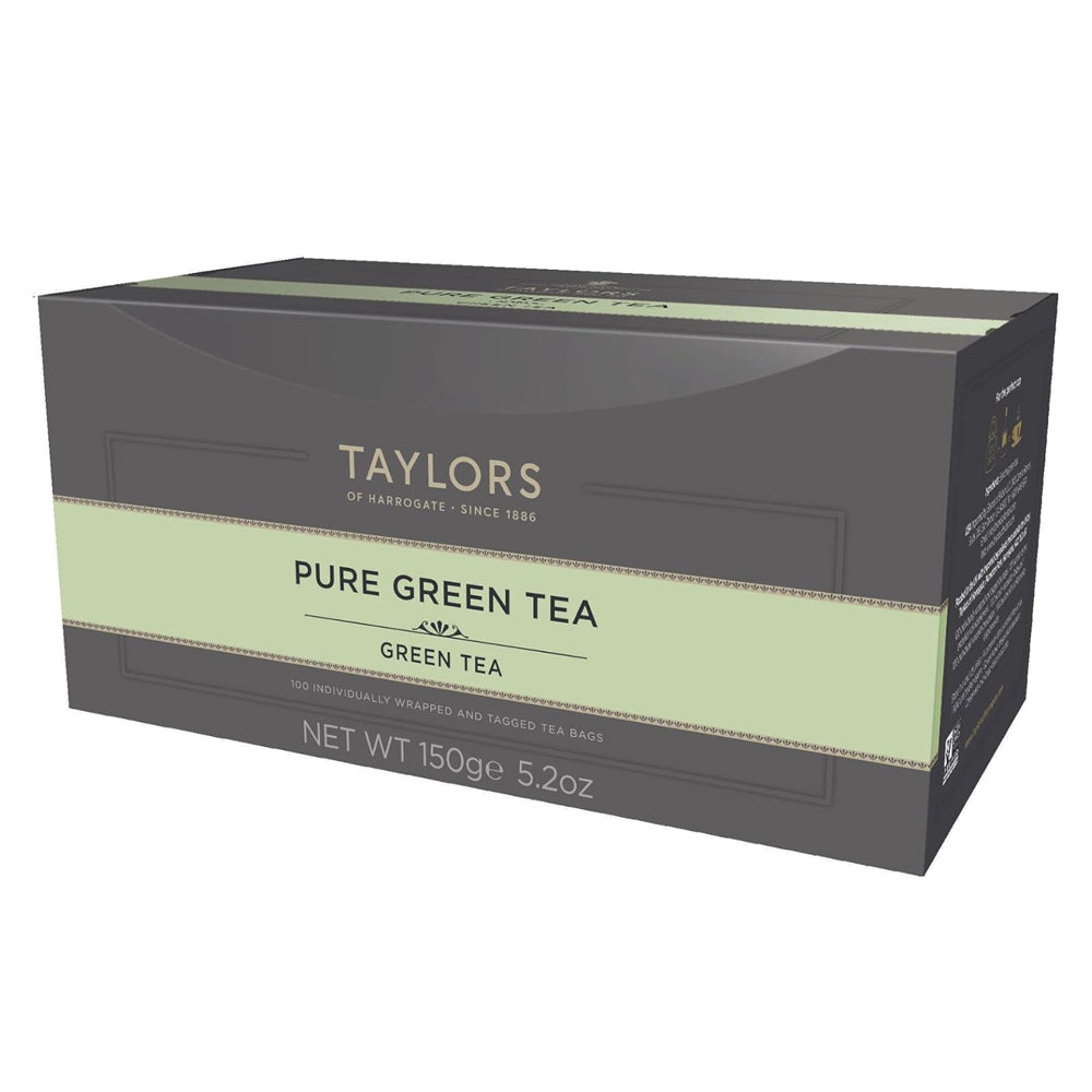 TAYLORS OF HARROGATE PURE GREEN TAG & ENVELOPE TEA BAGS (100 bags)