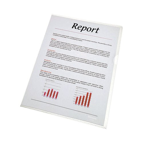 REXEL NYREX CUT FLUSH FOLDER A4 CLEAR (PACK OF 25) 12153