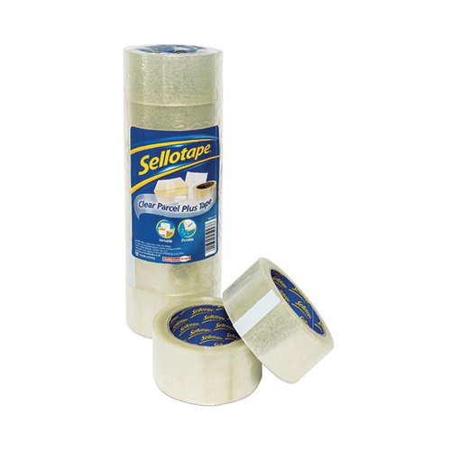 SELLOTAPE POLYPROPYLENE PACKAGING TAPE 50MMX66M CLEAR (PACK OF 6) 1445171