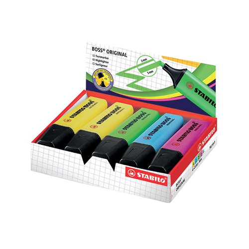 STABILO BOSS ORIGINAL HIGHLIGHTER ASSORTED (PACK OF 10) 70/10-1