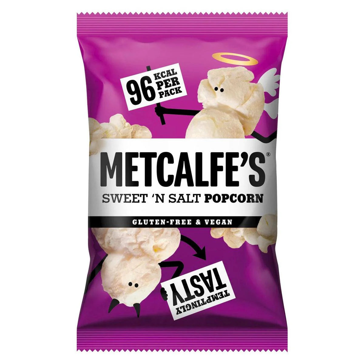 METCALFE'S SWEET 'N' SALT SKINNY POPCORN (20g) x 24