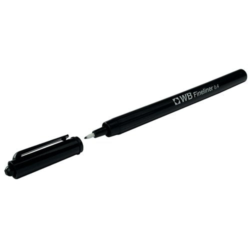 FINELINER 0.4MM BLACK PENS (PACK OF 10) WX25007