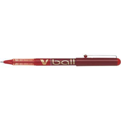PILOT V-BALL FINE RED ROLLERBALL PENS (12 Pack)