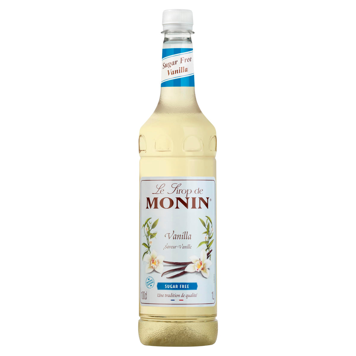 MONIN SUGAR FREE VANILLA SYRUP PLASTIC BOTTLE (1 Litre)