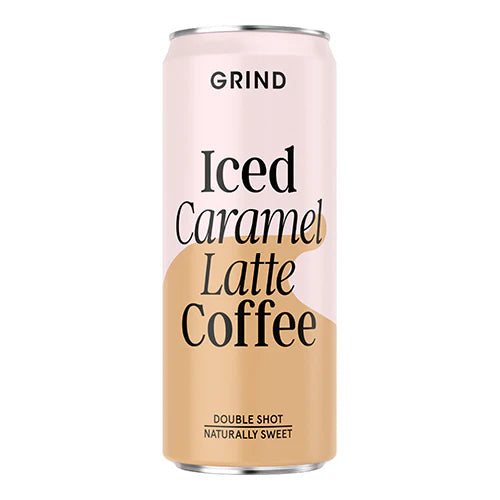 GRIND ICED CARAMEL LATTE CANS (250ml) x 8