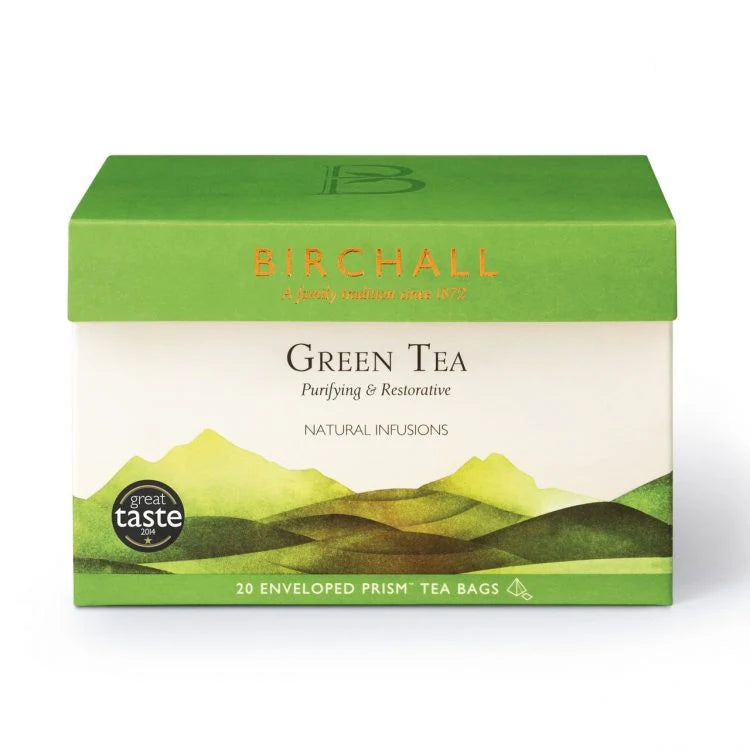 Birchall Tea Enveloped Prism Green Tea Bags x 20