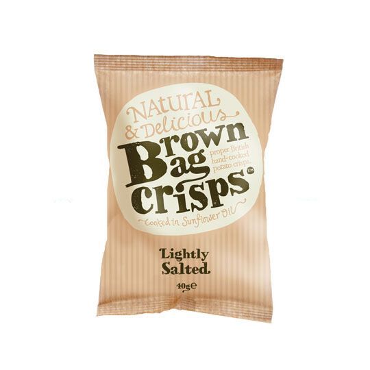 BROWN BAG LIGHTLY SALTED CRISPS (40g) x 20