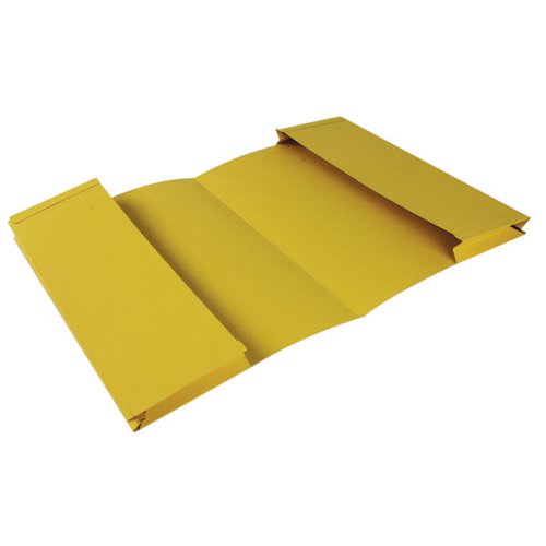 EXACOMPTA GUILDHALL LEGAL DOUBLE POCKET WALLET FOOLSCAP YELLOW (PACK OF 25) 214-YLW