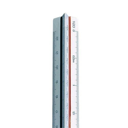 LINEX TRIANGULAR SCALE RULER 1:1-500 30CM WHITE LXH 312