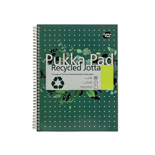 PUKKA PAD RECYCLED RULED WIREBOUND NOTEBOOK 110 PAGES A4 (3 PACK) RCA4100